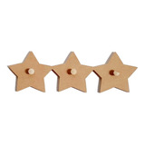 Porta Llaves Estrellas Infantil Fibrofacil X 3 Ganchos