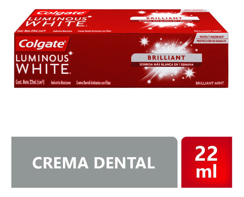 Crema Dental Colgate Luminous White Brilliant X 22ml