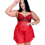 Camisola Plus Size Sexy Lingerie Sensual Bojo Frete Grátis