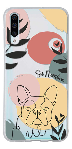 Funda Para Galaxy Mujer Bulldog Francés Minimal Su Nombre