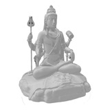 Figura De Shiva Sobre Piel De Tigre M2 Dios Hindú 20cm