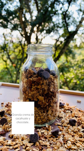 Granola De Crema De Cacahuate Y Chispas De Chocolate