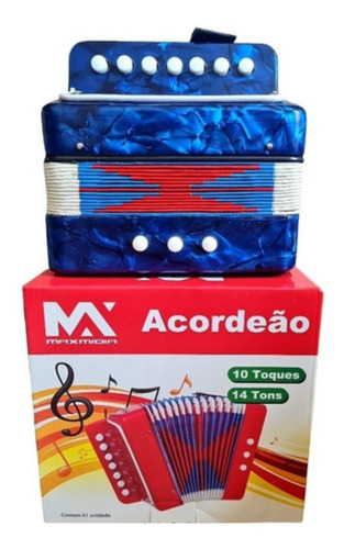 Mini Acordeon Sanfona Infantil 3 Baixos Instrumento Musical 
