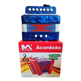 Mini Acordeon Sanfona Infantil 3 Baixos Instrumento Musical 