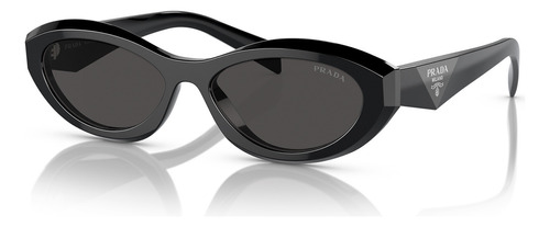 Gafas De Sol Prada Black Dark Gray Pr 26zs 16k08z 55, Color Negro, Marco, Color Negro, Color Varilla, Color Negro, Lente Negra, Color Negro