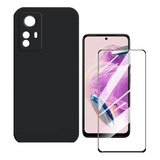 Capa Capinha Slim + Película Vidro 3d Para Redmi Note 12s 4g