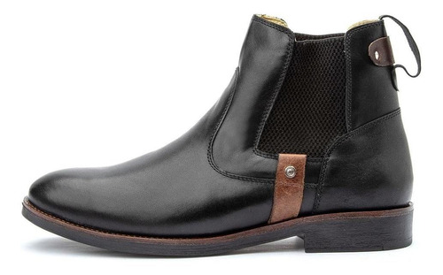 Bota Masculina Chelsea Em Couro Confortável Igo Franca