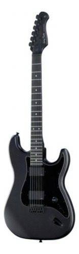 Guitarra Eléctrica Harley Benton Standard St-20hh Active De Álamo Matt Black Mate Con Diapasón De Roseacer