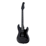 Guitarra Eléctrica Harley Benton Standard St-20hh Active De Álamo Matt Black Mate Con Diapasón De Roseacer