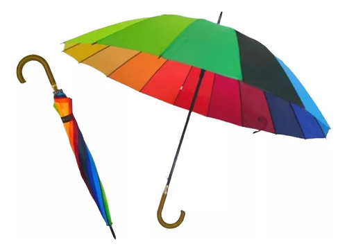 Kit 25 Guarda Chuva Sombrinha Colorido Arco Iris Automático