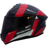 Casco Moto Spartan Draken Mp4 Rojo Brillo Talla L