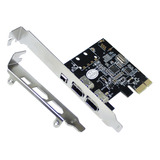 Placa Firewire 400 Ieee1394a  Pci-e - 4 Portas - Low Profile