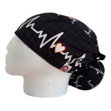 Gorro Quirúrgico Latido Negro Antifluido + Lanyard 