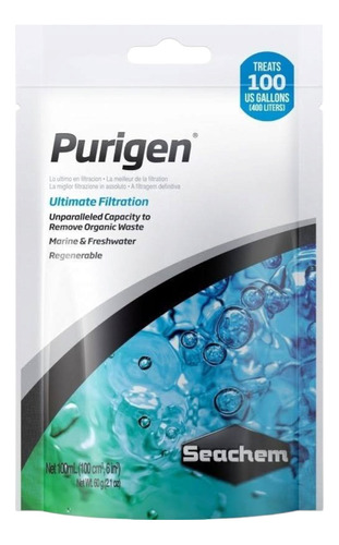 Seacheam Purigen100 Ml Resina Filtrante Regeneradora Acuario