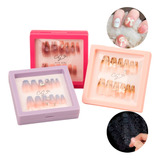 Kit Uñas Postizas Press On Nails 12pcs Adhesivas City Girl