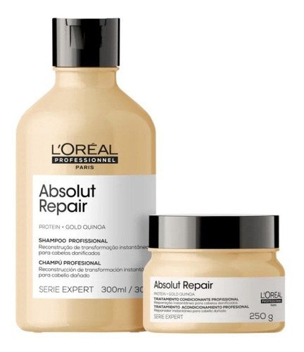 Shampoo 300ml + Máscara 250g Loreal Absolut Repair Lipidium