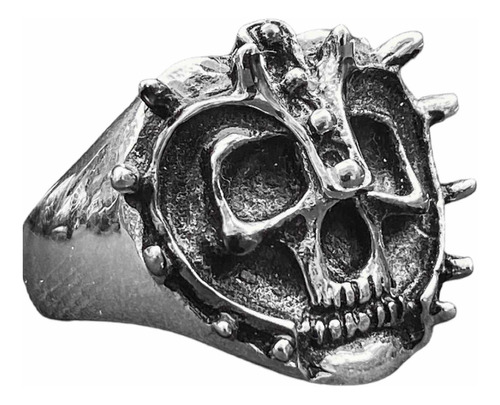 Anillo Calavera Con Púas Death Race Acero Quirúrgico