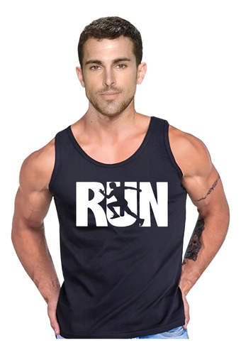 Polera Diseño  Run Musculosa Tank Gym Life 