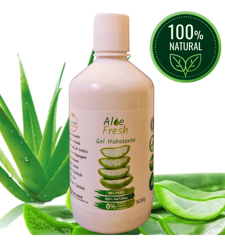 Puro Gel De Babosa Aloe Vera 100% Natural E Orgânico 500g 