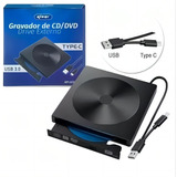 Gravador Externo De Cd E Dvd Tipo-c Usb 3.0 Externo Kp-le303