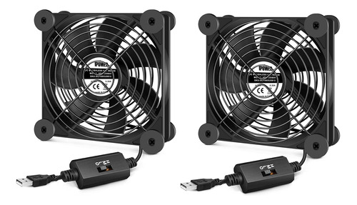 Juego De Ventilador Silencioso Ipower, 120mm, Usb, 2 Piezas