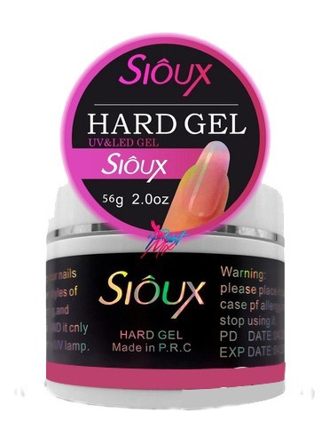 Gel Sioux Hard 60g Uv Led Alongamento Unhas Acrigel Fibra