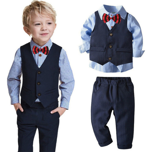 Conjunto De Roupa Formal Boy Baby Party Completa 2,4,6,8 Ano