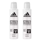 Desodorante Aero adidas 150ml Fem Invisible-kit C/2un