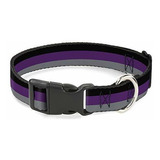 Collar Para Gato Rayas Negro/púrpura/gris, 8-12 Pulgadas, 0