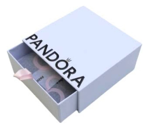 Bracelete Pandora Rígido Prata Com Zircônia 17cm Original