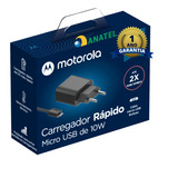  Carregador Turbo Motorola E7 Plus E6s E6i E5 Play Micro Usb