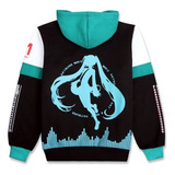 W Suéter Cremallera Hatsune Miku Invierno Plus Terciopelo