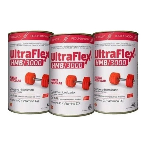Ultraflex Hmb/3000 En Lata De 420g Pack X 3 U