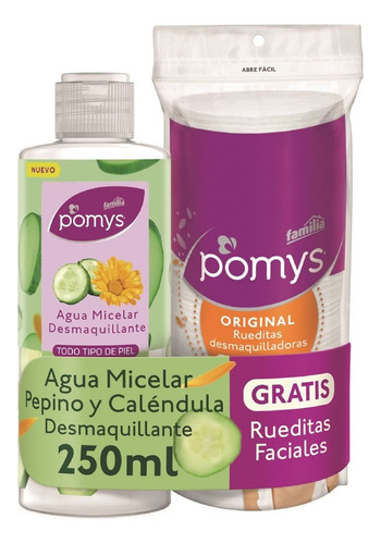 Oferta Agua Micelar Pomys Pepino X 250ml + Gratis Rueditas