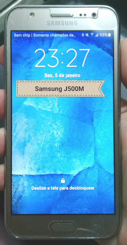 Celular Samsung J500m Dourado Original 