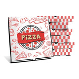 50 Cajas Pizza Blanca Diseño 35 Cm (14 Pulgadas) Corrugado