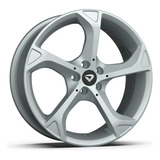 Roda Aro 18 5x100 Volcano Advance Polo Fox Golf 4 Rodas Cor Prata 5x100