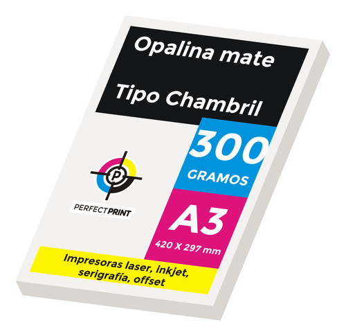 Papel Opalina A3 50 Hojas 300g Tipo Chambril