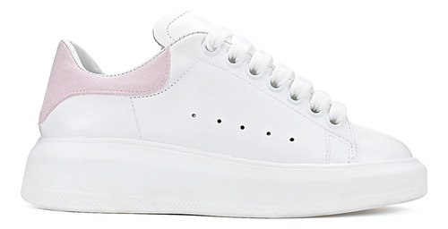 Tenis Mujer Rosa Todo Piel Suave Alexander Plataforma Moda