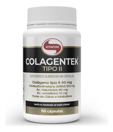 Colagentek Ii - 60 Cap - Vitafor Sabor Neutro