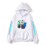 Sudadera Con Capucha De Anime Rebecca Cyberpunk Para Hombre