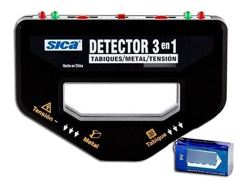Detector De Metales 3 En 1 Sica Color Negro - Usado