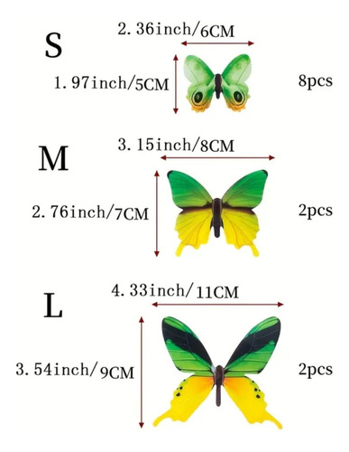 Pegatinas De Mariposas Diversas