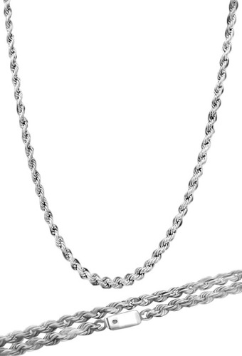 Cadena Gruesa Torsal En Plata 925 Para Hombre Mujer 