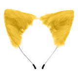 Diadema Plegable Con Orejas De Gato Realista Y Lobo Furry V