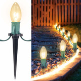 Christmas Pathway String Lights Outdoor: 25.7 Feet C9 20 Cle