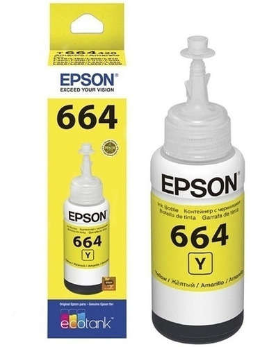 Botella Epson Ecotank T664 Amarillo Serie L 70ml T664420 /vc