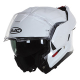 Casco Hjc Rebatible I100  Solido Pearl White