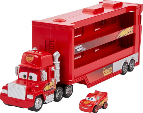 Cars Mini Corredores Mack Vehículo D Juguete Rojo Gnw34 Personaje Rayo Mcqueen