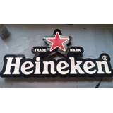 Letreiro Luminoso Heineken 70cm Por 40 Em Acrilico